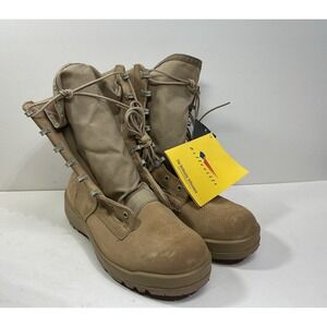 Belleville 390DES Men's Size 7W Military Combat Boots Tan Suede Lace up New USA